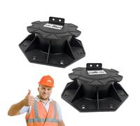 Plataforma De Pie - Soportes De Losa De Madera Ajustables En Altura, De Apoyo, Solución De Base De Suelo Portátil Durable | Soporte De Subestructura Estable Para La Instalación De Ter
