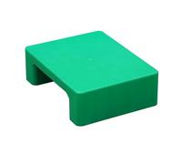 Plataforma de plástico de 45 x 35 x 14 cm, ideal for supermercados, almacenes, sótanos y garajes.(Green)