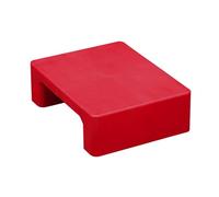 Plataforma de plástico de 45 x 35 x 14 cm, ideal for supermercados, almacenes, sótanos y garajes.(Red)