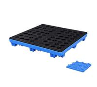 Plataforma de recogida con rejilla, paletas a prueba de derrames, adecuada para carretilla elevadora hidráulica manual 685/carretilla elevadora motorizada (121 x 121 x 17 cm)