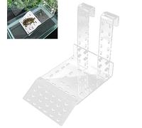 Plataforma de Tortuga Acr¨ªlica con Ventosas, Base para Asolearse, Rampa de Reptiles para Acuario, Soporte para Descanso