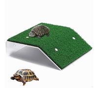 Plataforma de Tortuga de Césped, Tortuga Rampa Reptil Ladder Descanso Terraza Plataforma De Solería para Tanque de Tortuga Cangrejo Frog Reptil (20 x 10 x 12 x 5.2 cm)