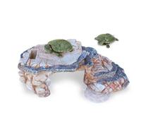 Plataforma de tortuga grande con 3 ventosas, plataforma grande para tomar la tortuga, plataforma de tortuga para acuario, rocas para tanque de tortugas, decoración de escalada de reptiles, plataforma