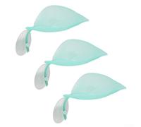 Plataforma de tortuga para tomar el sol, 3 unidades, flotante, en forma de hoja, para tortugas acuáticas, reptiles, terraza de descanso con ventosas, 18,5 cm (verde transparente)