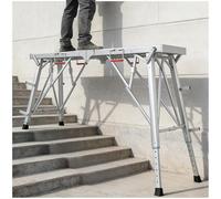 Plataforma de Trabajo Ajustable Portátil, Torre de Andamio Multiusos, Capacidad de Carga de 400 Kg, Ideal for Taller y Renovación del Hogar(160x25cm/63x9.8in)