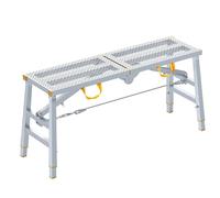 Plataforma de Trabajo Andamio Antideslizante con Pies de Trabajo Regulables en Altura, Escalera de Mano Plegable de Acero para Uso Doméstico / Construcción, Andamio / Plataforma de Trabajo para Pintor