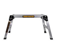 Plataforma de trabajo de aluminio de 760 x 300 mm, escalera de 2 escalones, plegable, taburete plegable para sentarse, escalera de trabajo para interiores y exteriores Tough Master