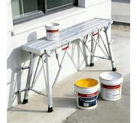 Plataforma de trabajo Plataforma de andamio plegable, taburete de escalera con ajuste de altura 6/8, perfecto for limpieza de vehículos recreativos, pintura del hogar y llegar a lugares altos