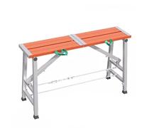 Plataforma de trabajo plegable de aluminio con banda de rodadura antideslizante, banco de escalera plegable ligero para paneles de yeso, andamio, torre, taburete ideal para uso en interiores y