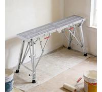 Plataforma de trabajo plegable for decoración del hogar, plataforma de andamio ajustable de 500 libras for pintura de paredes, instalación de techo y reparación del hogar