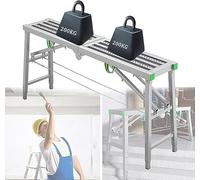 Plataforma de trabajo plegable portátil de 880 libras, carga máxima ajustable, altura ajustable, para proyectos de bricolaje, renovación y construcción del hogar