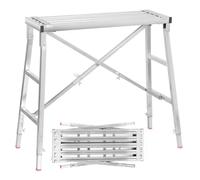 Plataforma de Trabajo Plegable portátil de Altura Ajustable, versátil como Escalera de andamio, Taburete y Banco para proyectos de Bricolaje, decoración del hogar y tareas de construcción.