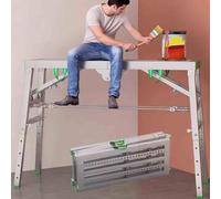 Plataforma de trabajo plegable y ajustable, andamio portátil, capacidad de 400 kg, para renovación del hogar