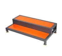Plataforma de trabajo resistente, taburete móvil industrial con pies ajustables, plataforma de trabajo al aire libre para fabricación de fábrica, 131,5 x 66,4 x 31 cm, 3 unidades