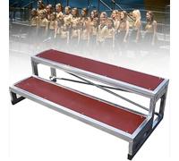 Plataforma elevadora coral - Escalera de 2 niveles, 20 cm de alto, ideal para conferencias de música, fotos de grupo y eventos de oratoria