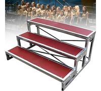Plataforma elevadora coral - Escalera de 2 niveles, 20 cm de alto, ideal para conferencias de música, fotos de grupo y eventos de oratoria