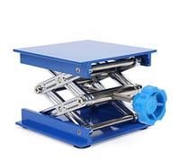 Plataforma elevadora de 100 x 100 mm con perilla de tornillo ajustable, soporte de aluminio galvanizado, ideal para experimentos y actividades