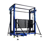 Plataforma elevadora de andamios eléctricos, capacidad de carga de 1100 libras, elevador móvil resistente para construcción en interiores y exteriores en talleres y almacenes