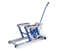 Plataforma elevadora de motocicleta, altura ajustable 120-387 mm, soporte para motocicleta, soporta hasta 680 kg, caballete de montaje hidráulico para motocicletas en garaje y exteriores