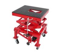 Plataforma elevadora de motocicleta, hidráulica de motocicleta, plataforma elevadora hidráulica de caballete central con 4 ruedas desmontables, marco de elevación hidráulico de motocicleta peso 200 kg