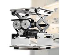 Plataforma elevadora de tijera eléctrica de acero inoxidable, capacidad de 10 kg, soporte de elevación de laboratorio con altura ajustable (carrera de 200 mm), mesa de elevación de tijera de precisión