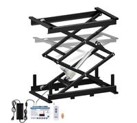 Plataforma elevadora de tijera hidráulica, mesa elevadora de tijera eléctrica, carga de 80 kg, plataforma elevadora plegable ajustable en altura de 265-1100 mm, grado de impermeabilidad: IP43, 2 mét