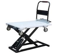 Plataforma Elevadora De Tijera Móvil, Carro De Mesa Elevadora Hidráulica Capacidad De 660 LB Carro Plan Pequeño para Fácil Transporte(39.3inx29.5in)