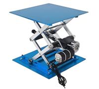 Plataforma elevadora eléctrica, banco de trabajo de aluminio de 250 x 250 mm, capacidad de carga de 30 kg, rango de altura de 90-365 mm, control remoto, ideal para laboratorios escolares y talleres
