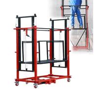 Plataforma elevadora eléctrica, carro elevador móvil resistente, elevador automático de carga para uso en interiores y exteriores, ideal para construcción y decoración, 2 m de altura