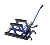 Plataforma elevadora hidráulica para motocicleta, 680 kg, altura regulable 12-38,7 cm, con pedal, robusto elevador de motocicleta para taller, garaje, cambio de neumáticos, mantenimiento