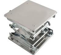 Plataforma Elevadora Manual De Acero Inoxidable para Laboratorio, Altura Ajustable De 75 A 260 Mm, Soporte De 150 X 150 Mm, para Uso En Educación Científica, Laboratorios E Investigación.