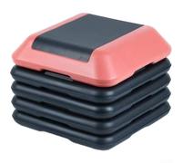 Plataforma escalonada de 40 cm para ejercicio aeróbico con ajustes ajustables y parte superior antideslizante para soportar patrones de movimiento dinámicos (negro y rojo)