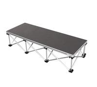 Plataforma escénica Escalera De Escenario Antideslizante Para Escenario Modular Conectable, Plataforma De Escenario Portátil Steps Con Pinza, Peldaño Plegable Fácil De Transportar(H 8 in,LxW 4 x 4 ft)