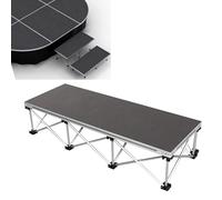 Plataforma escénica Escalera portátil para escenario de 1,2 x 4 pies, sistema modular de escaleras con plataforma conectable de 20, 40, 60 y 80 cm de altura, banco(H 40cm/15.7in)