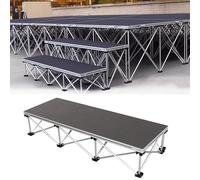 Plataforma escénica Escalón plegable portátil para escenario de 122 x 37 cm, escalón elevador conectable para escenario de 20, 40, 60 y 80 cm de altura(122x37x20cm (48x14.6x7.9in))