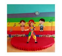 Plataforma escénica Escenario plegable de 3,3/3,9 pies para discursos infantiles, sistema modular de plataforma portátil, escenario interior para auditorios escolares.(L)