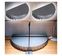 Plataforma escénica Plataforma de escenario de alto rendimiento para conciertos infantiles, 2 piezas, 39,3/47,3", sistema de elevación de escenario semicircular con faldones(39.3x19.7in/3.3x1.6ft)