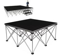 Plataforma escénica Plataforma/escalera plegable portátil de 48 pulgadas de ancho, sistema modular de escaleras de plataforma conectables de aluminio(Square,H 23.6in/60cm)
