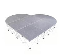 Plataforma escénica Plataforma/escalón plegable y portátil de 1,2 m de ancho, sistema modular de plataforma de 121 x 121 cm para actuaciones musicales y de cantantes(H 15.7in/40cm)