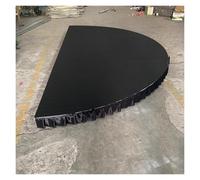 Plataforma escénica Plataforma Portátil Para Escenarios, Plataforma Para Escenarios Con Alfombra Antideslizante De Alta Resistencia Y Faldón Desmontable(Black,Dia 100cm/39.4'')