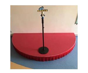 Plataforma escénica Plataforma Portátil Para Escenarios, Plataforma Para Escenarios Con Alfombra Antideslizante De Alta Resistencia Y Faldón Desmontable(Red,Dia 100cm/39.4'')