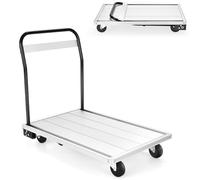 Plataforma flexible robusta de 350 kg avec roues en TPR idéal pour les déménagements de supermarché et le transport d'entrepôt robuste et facile à manœuvrer