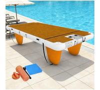 Plataforma flotante inflable - Alfombrilla de agua antideslizante para piscinas, lagos, playas y océanos, 20 cm de grosor, 3 x 2 m para máxima diversión en el agua