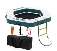 Garvee Plataforma Flotante Inflable Drop Stitch, Superficie EVA Antideslizante con Escalera, Plataforma Náutica Resistente para Lagos, Piscinas y Playas, Ideal para Adultos y Actividades Acuáticas