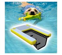 Plataforma Flotante Inflable para Perros para Piscinas/Puertos Deportivos, rampa de Agua para Perros Grandes de Menos de 90 kg, rampa de Piscina de EVA para Perros (Amarilla)
