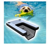 Plataforma Flotante Inflable para Perros para Piscinas/Puertos Deportivos, rampa de Agua para Perros Grandes de Menos de 90 kg, rampa de Piscina de EVA para Perros (Negra)