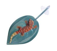 Plataforma Flotante para Descanso De Tortugas - Terraza De Hábitat,Decoración de Terrario en Forma de Hoja con Ventosas para Tortugas Ranas y Sapos