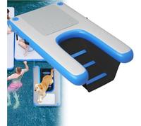 Plataforma flotante para perros con capacidad de hasta 200 lb. Rampa de agua para perros con EVA antideslizante. Alta estabilidad para piscinas, muelles y lagos.,M