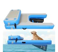 Plataforma flotante para perros con capacidad de hasta 200 lb. Rampa de agua para perros con EVA antideslizante. Alta estabilidad para piscinas, muelles y lagos.,Extended