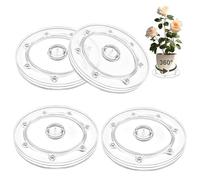 Plataforma Giratoria, 2 Piezas Base Giratoria 15 cm Plato Giratorio Transparente Bandeja Giratoria de 360 Grados Universal Bandeja para Bonsai Portátiles Monitores